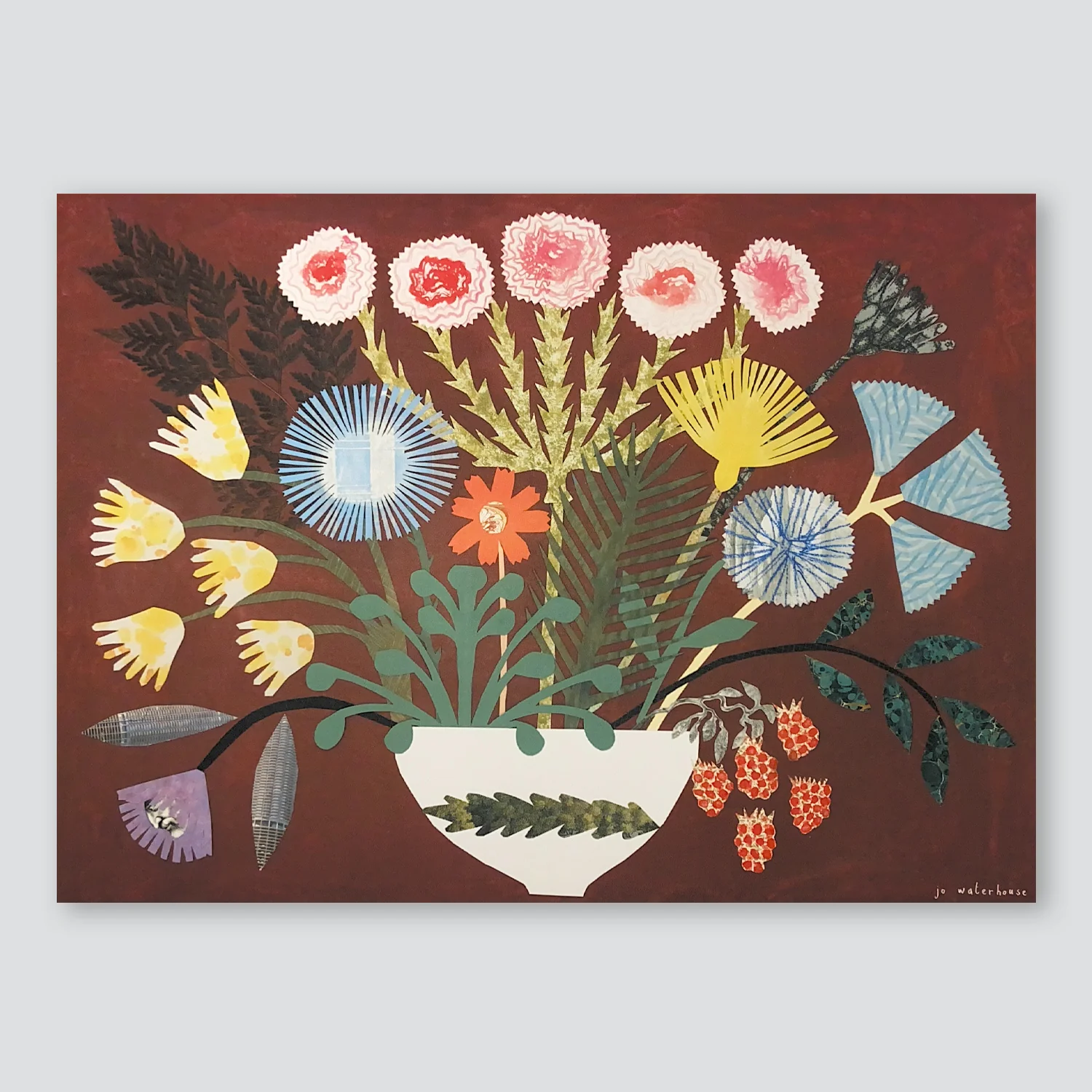 Burgundy Bouquet A3 Print - Hadley