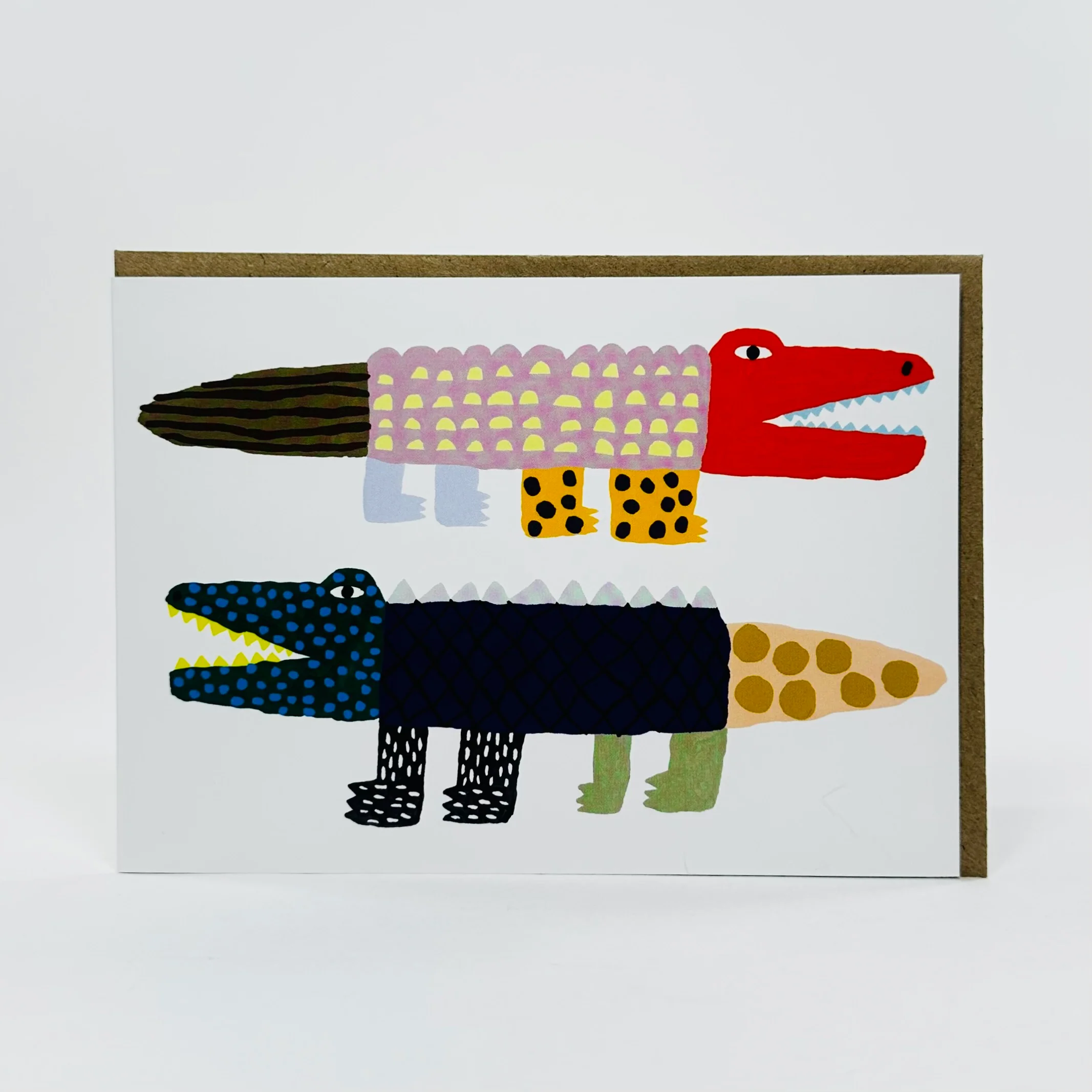 Crocodile and Alligator - Min Pin x East End Prints Card
