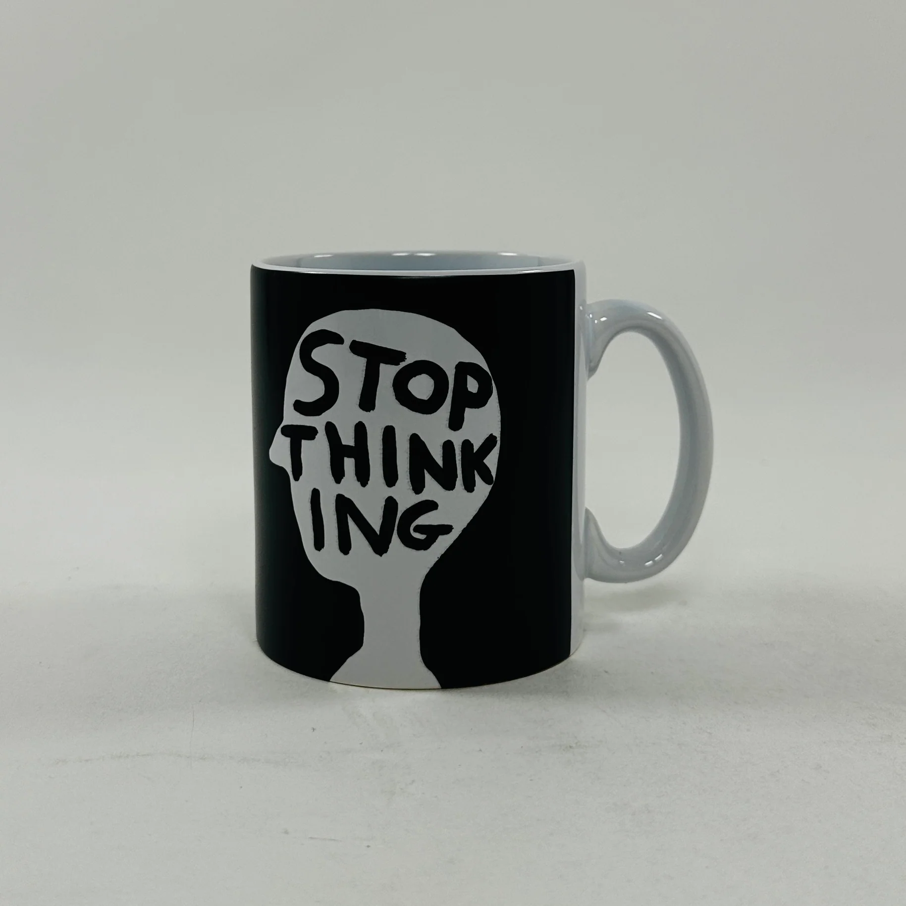 David Shrigley Mug - Stop Thinking - Image 2