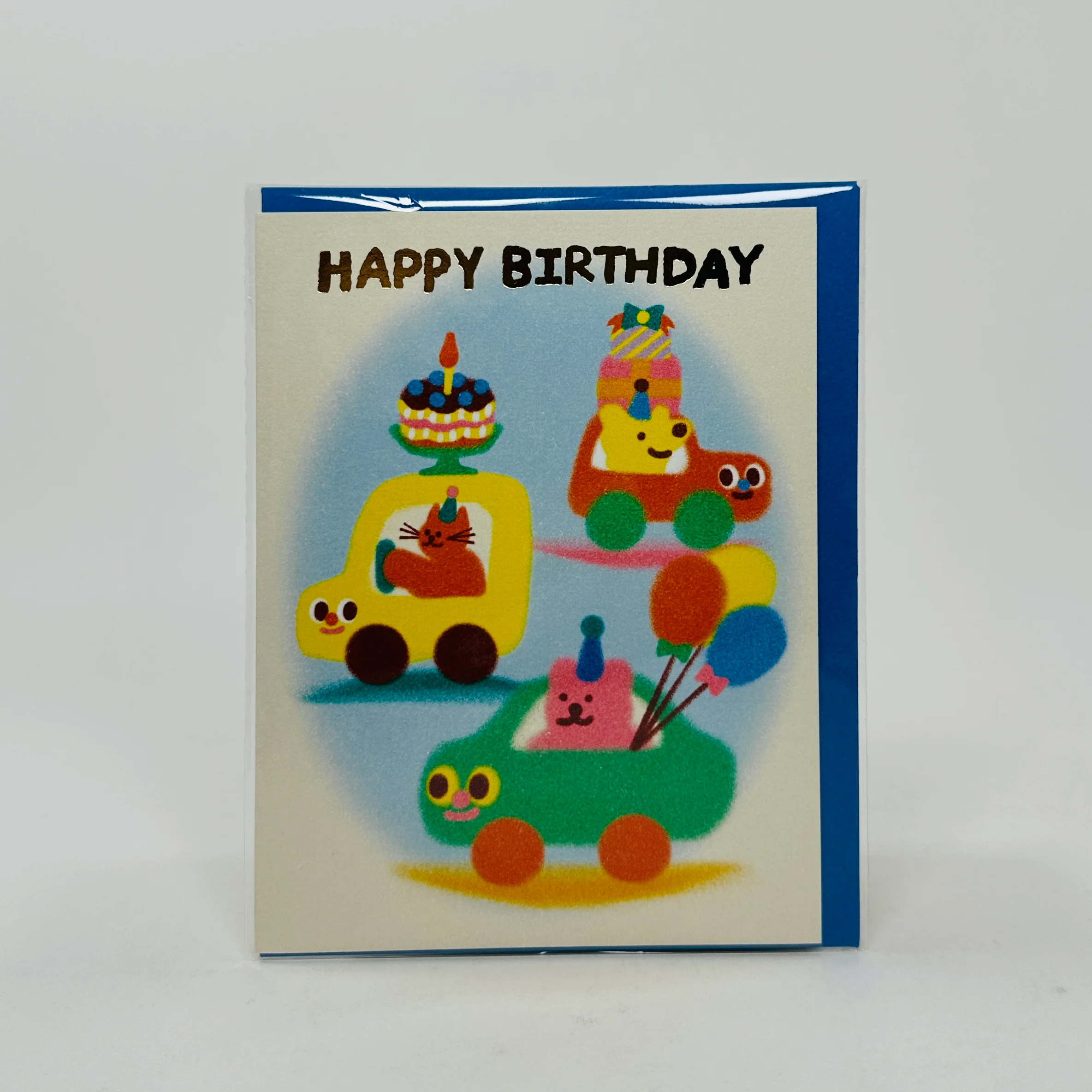 Happy Birthday Cars - Wrap Card