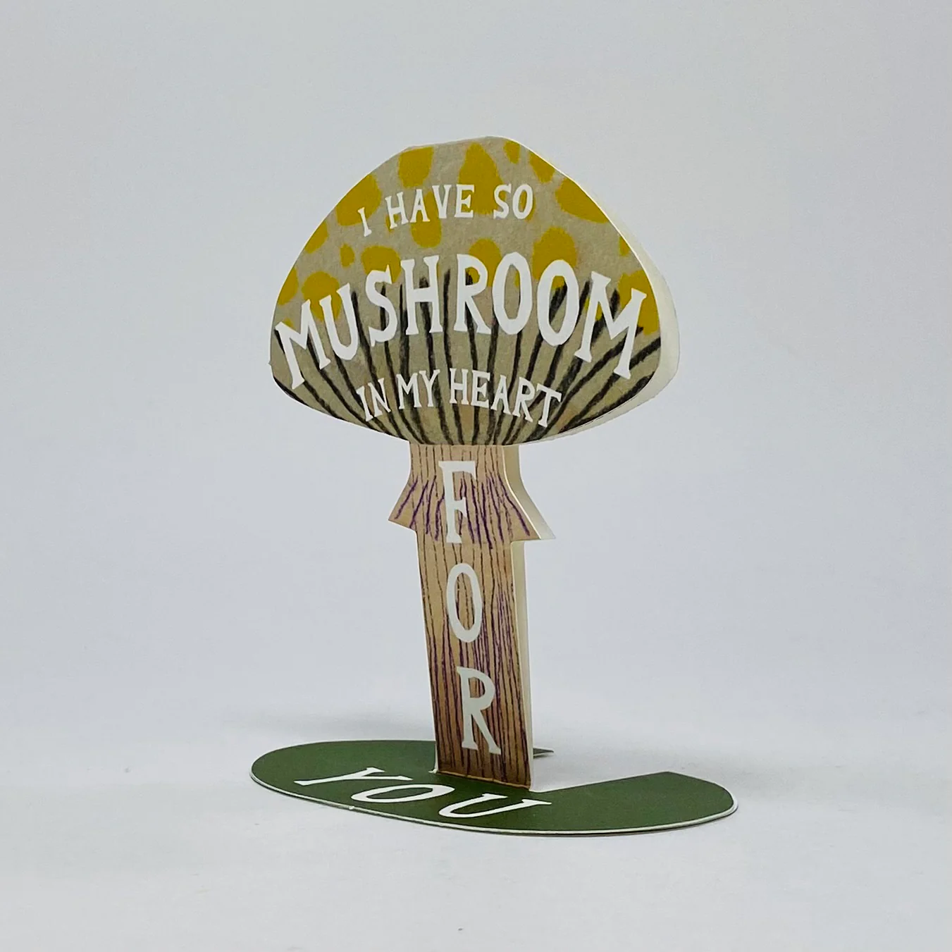 I Have So Mushroom In My Heart For You Stand-Up Card - Hadley Card - Image 3