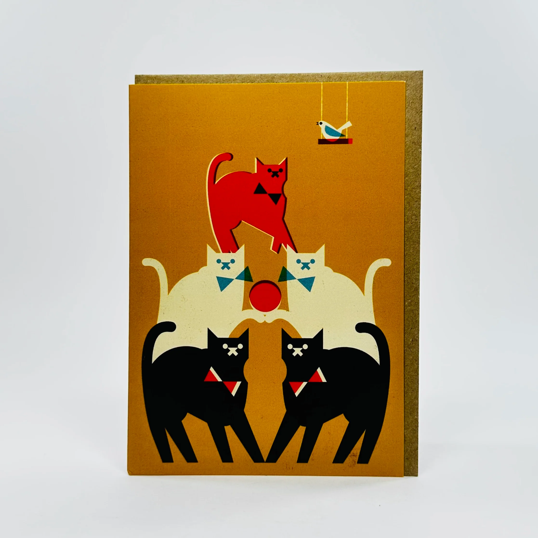Pyramid of Cats - Christina Hagerfors x East End Prints Card
