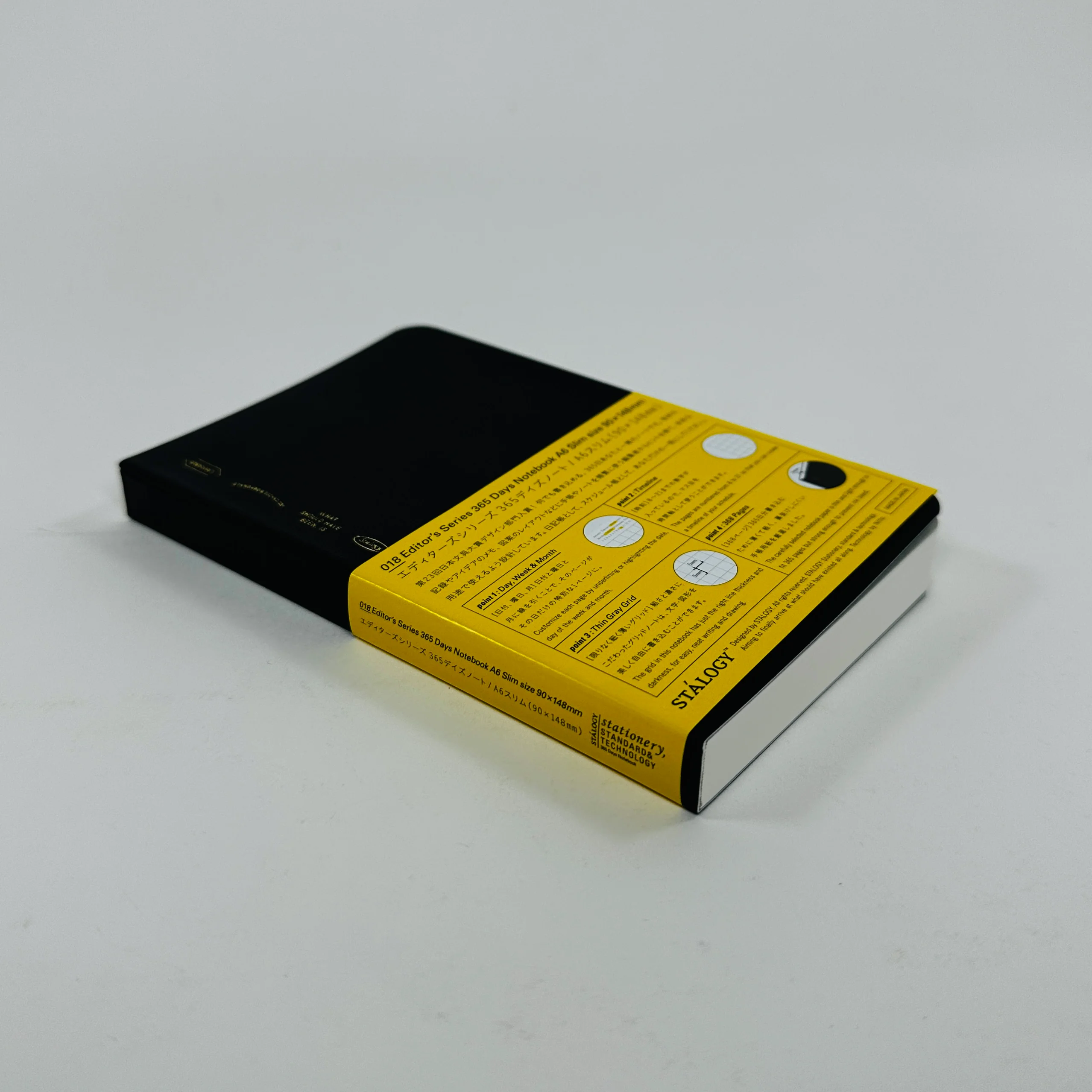 Stalogy 365 Days Notebook (A6) Slim - Black - Image 2