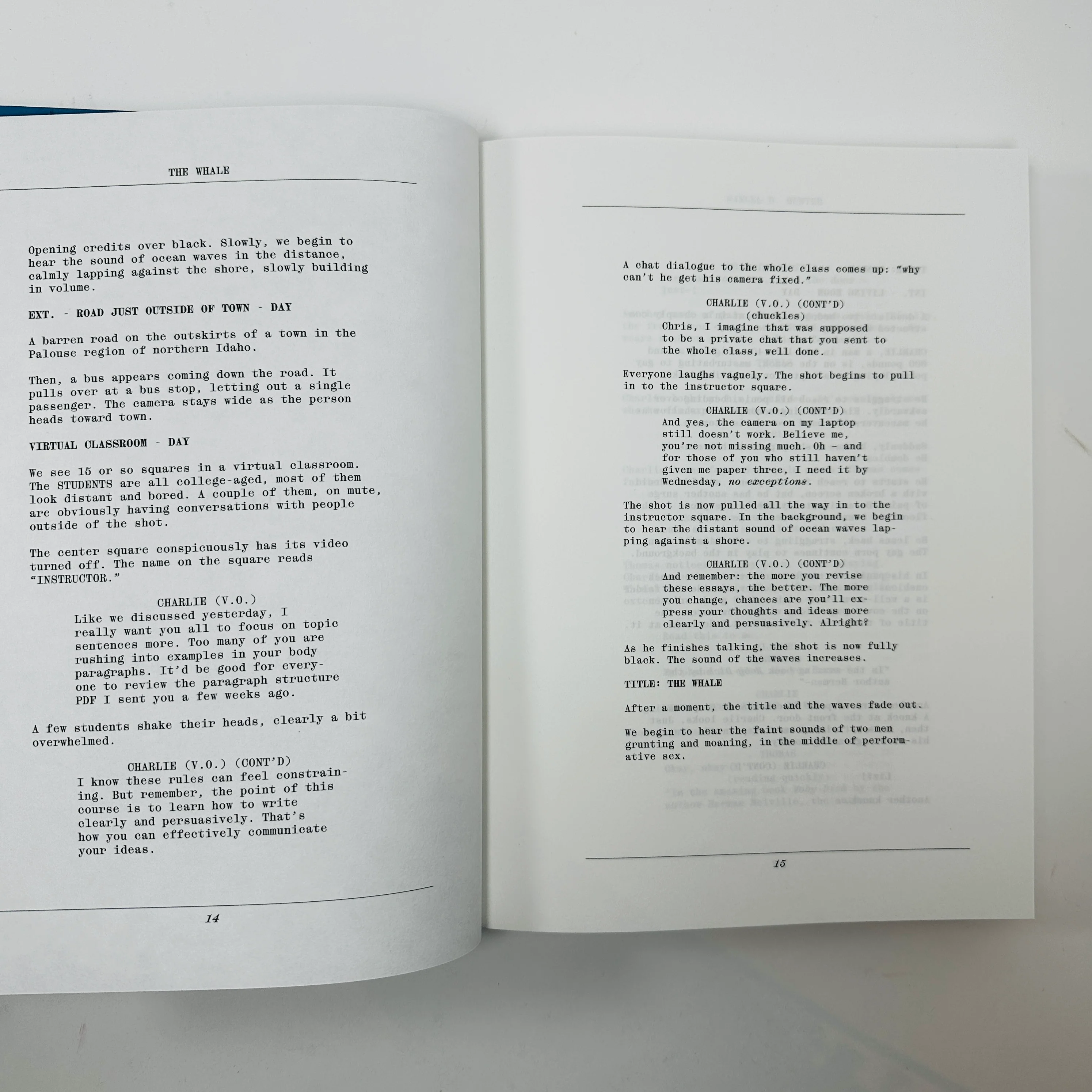 The Whale Screenplay Book - Image 8